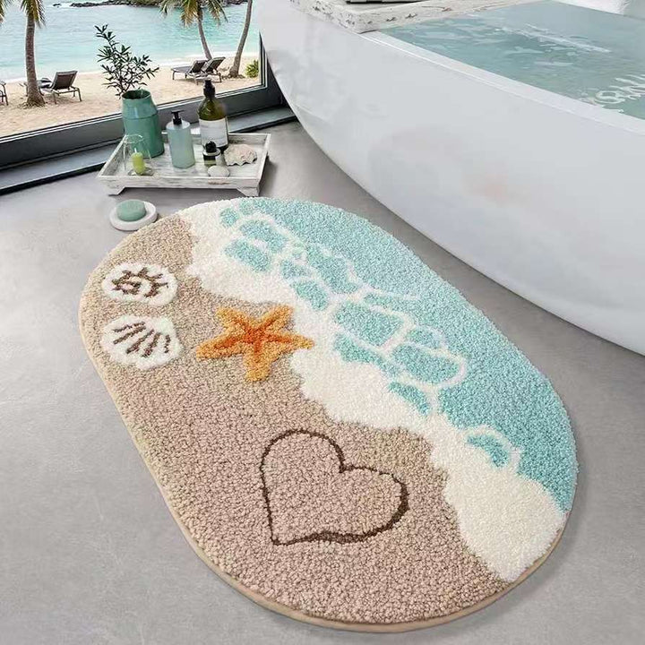 Abstract Wave Pattern Bath Rug