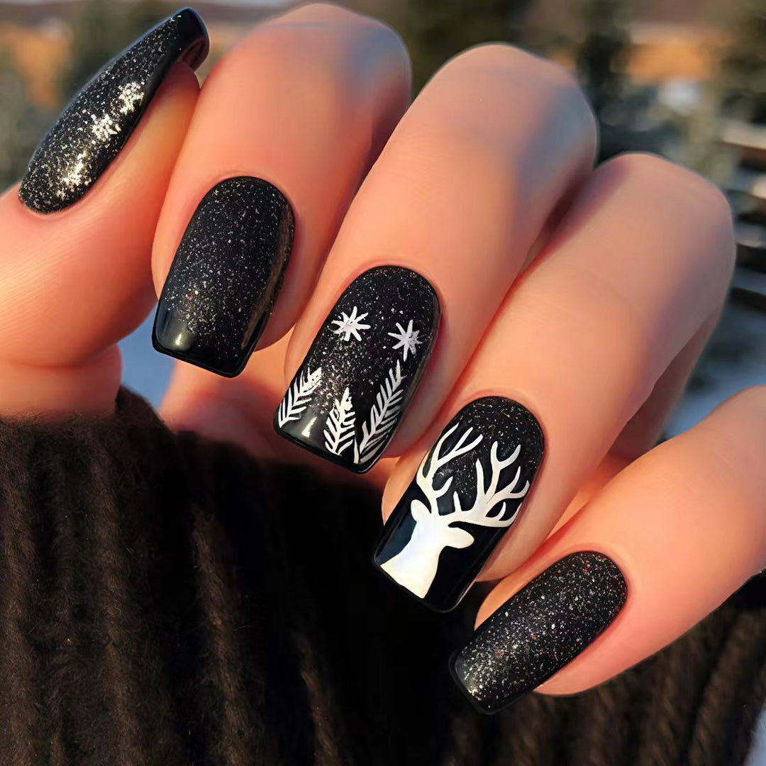 Artificial nails with festive winter motif Stornfield
