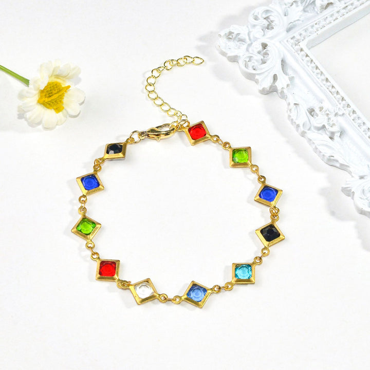 Colorful Gemstone Chain Bracelet Stornfield 1788164354