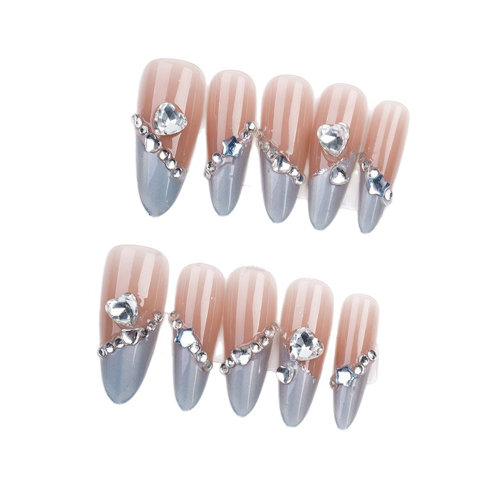 Glamorous Rhinestone-Embellished Press-On Nails Stornfield