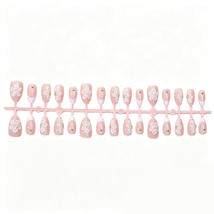 Handmade Floral Design Press-On Nail Set Stornfield