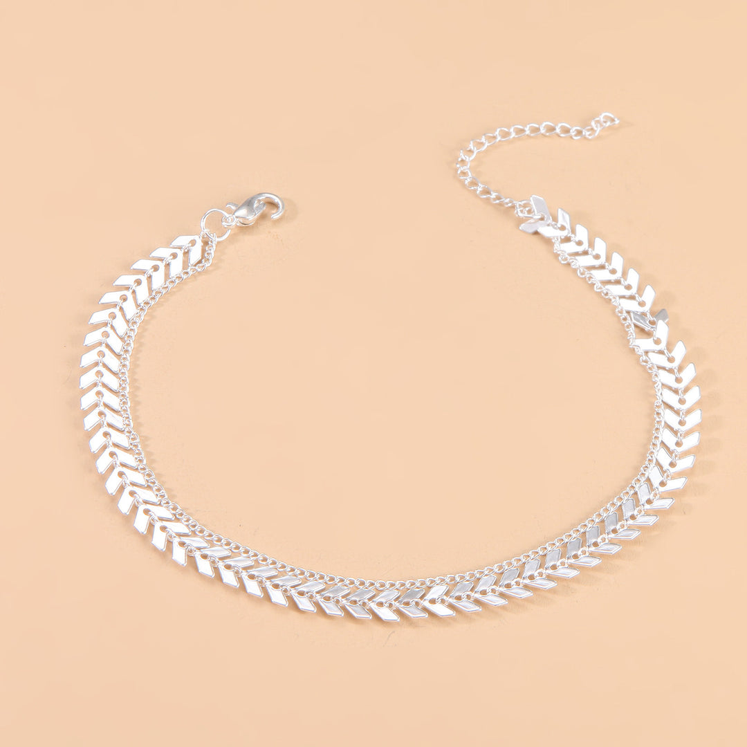 Adjustable Herringbone Chain Anklet Stornfield