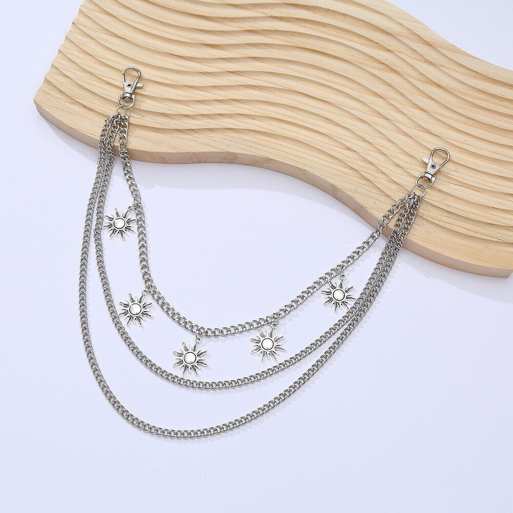 Fashionable chain necklace with sun motifs Stornfield