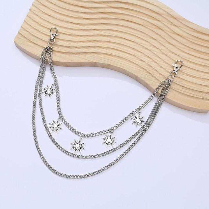 Fashionable chain necklace with sun motifs Stornfield