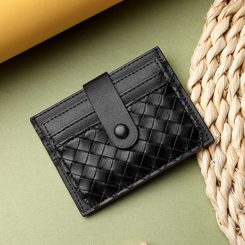 Braided Leather Card Holder Wallet Stornfield