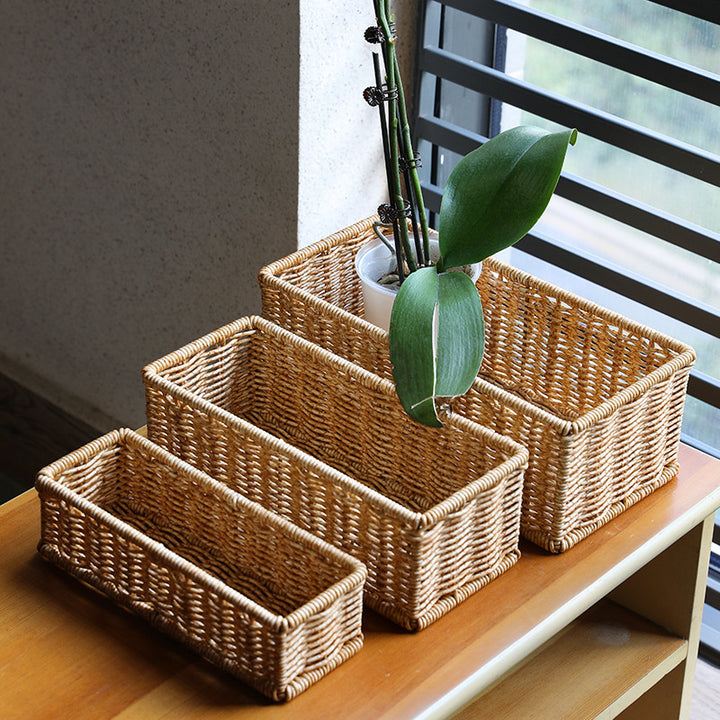 Rectangular Woven Storage Basket Stornfield