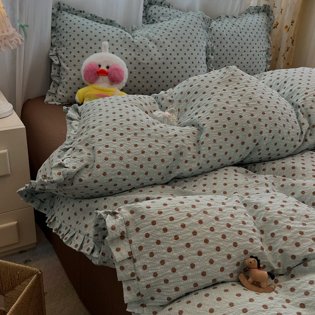Floral Ruffled Bedding Set