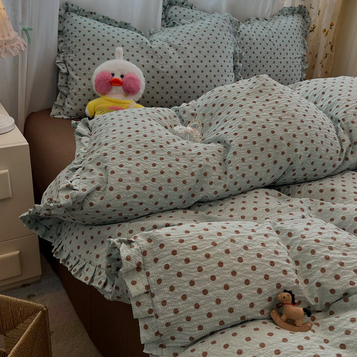 Floral Ruffled Bedding Set