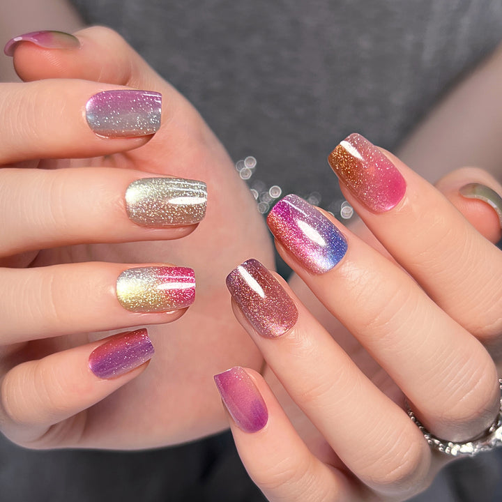 Artistic and colorful acrylic nails Stornfield