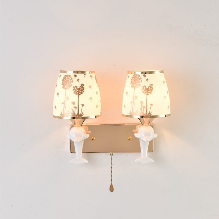 Dolphin-Themed Wall Light Fixture