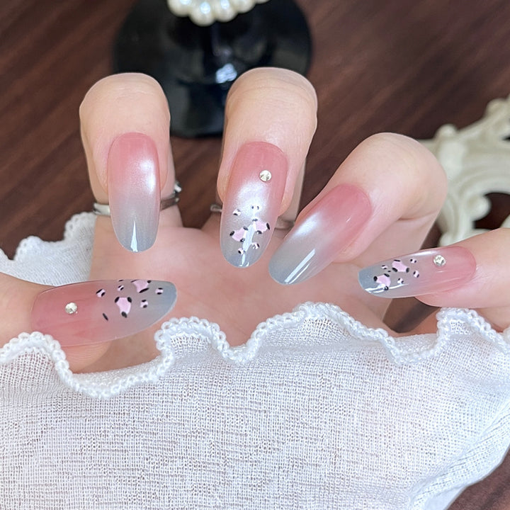 Artistic Stiletto Press-On Nail Set with Gemstone Accents Stornfield