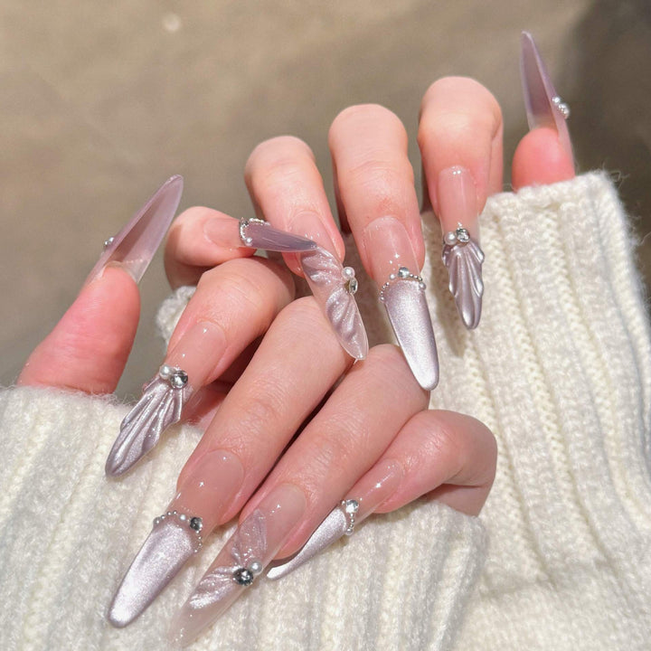 Decorative 3D Crystal-Embellished Nail Art Extensions Stornfield