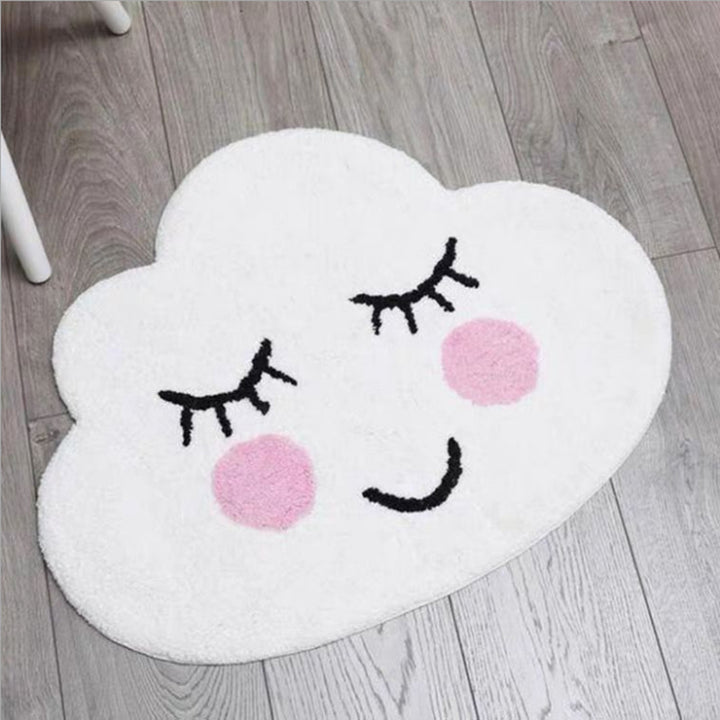 Cloud-Shaped Plush Bath Mat