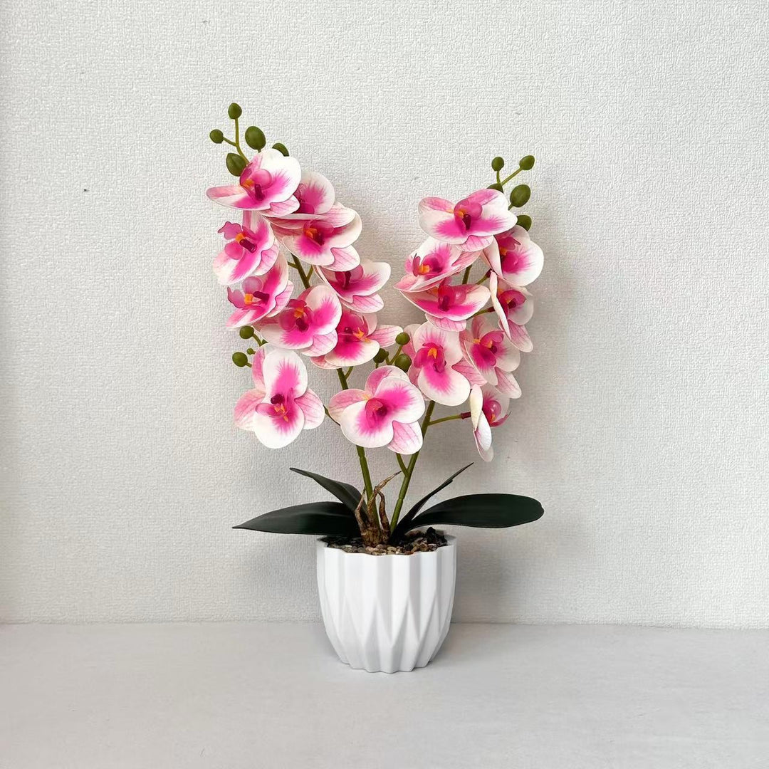 Decorative Artificial Orchid Arrangement for Indoor Home Display