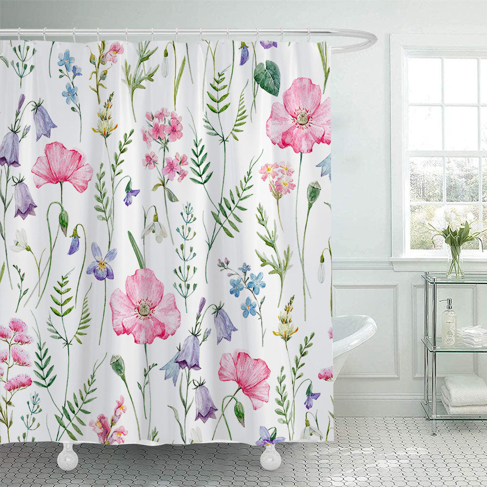 Botanical Illustration Shower Curtain Stornfield