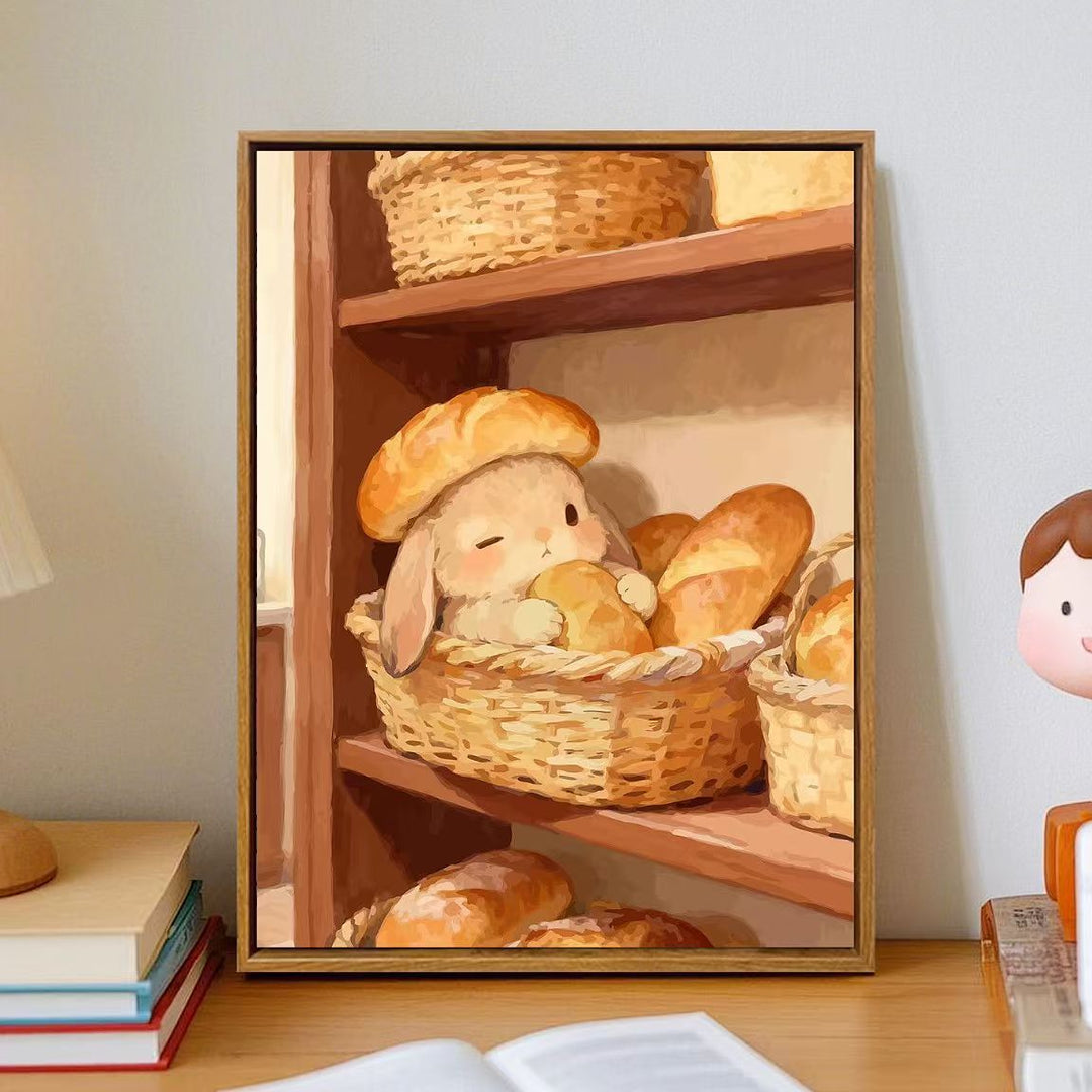 Cozy Cartoon Bunny Wall Art Stornfield
