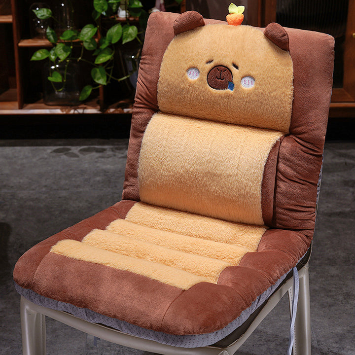 Plush seat cushion with cheerful fruit motif Stornfield
