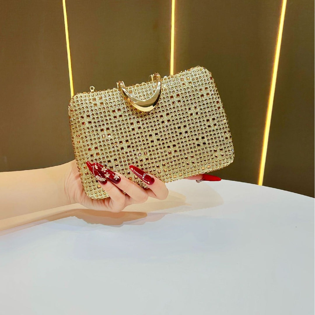 Rhinestone-Studded Formal Clutch