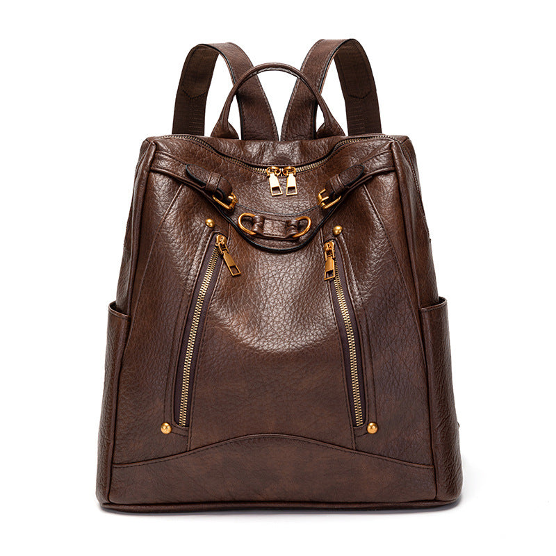 Versatile Multifunctional Leather Backpack