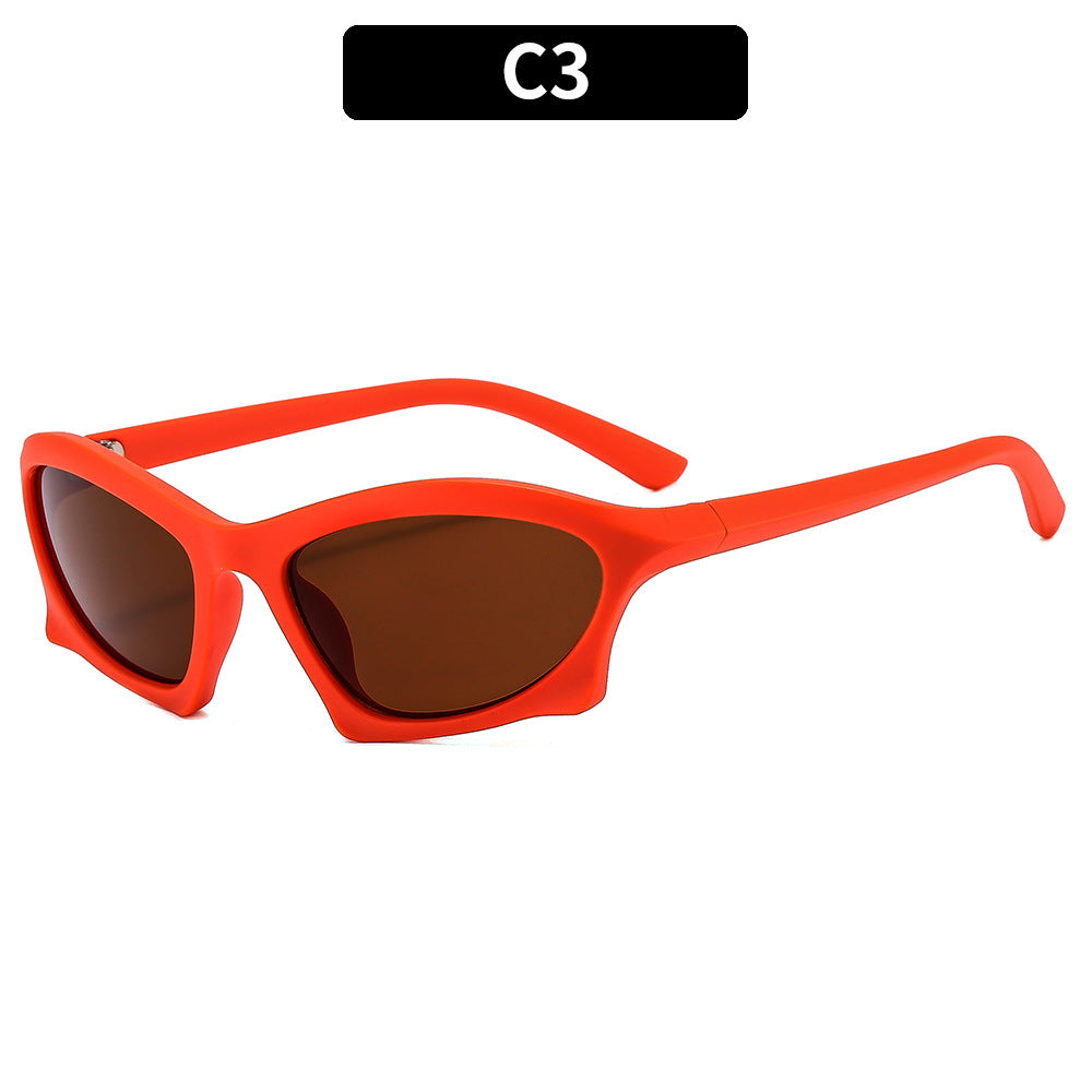 Sculpted Retro Cat-Eye Sunglasses