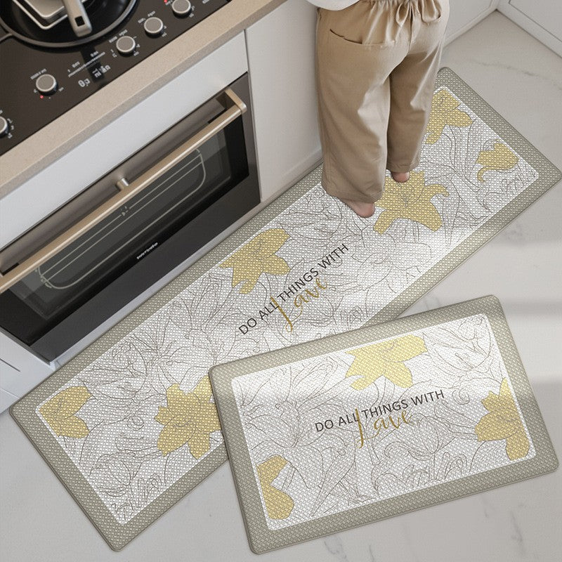 Floral Pattern Kitchen Comfort Mat