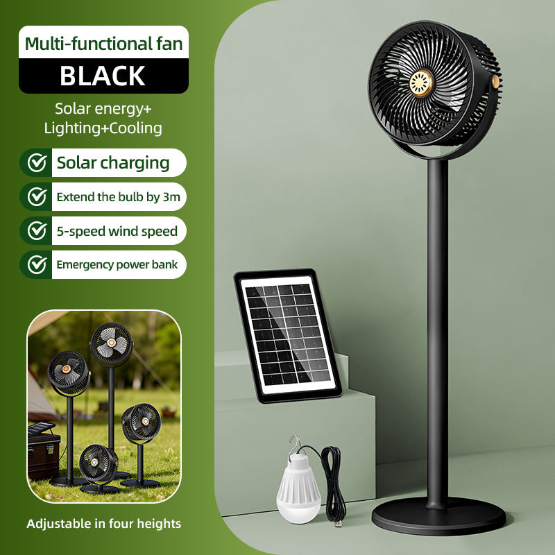 Unisex Solar-Powered Multi-Functional Floor Fan Stornfield