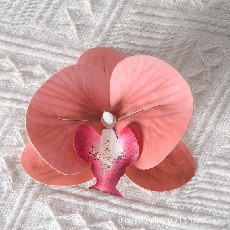 Elegant Silk Orchid Hair Accessory