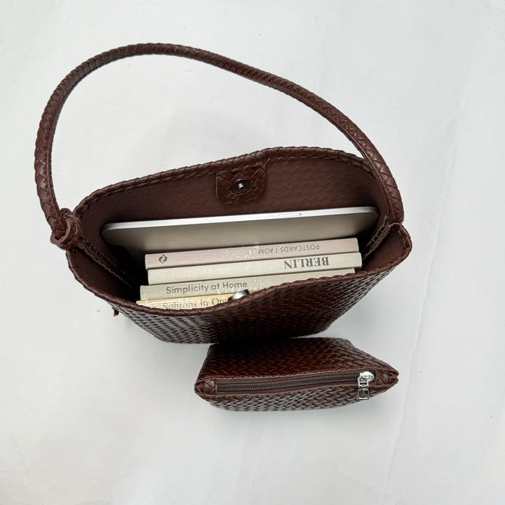 Woven Leather Elegance Tote