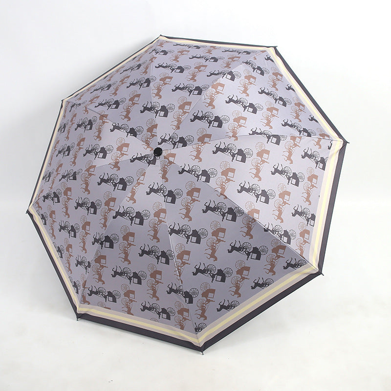 Women's Folding Umbrella with Unique Animal Design Stornfield
