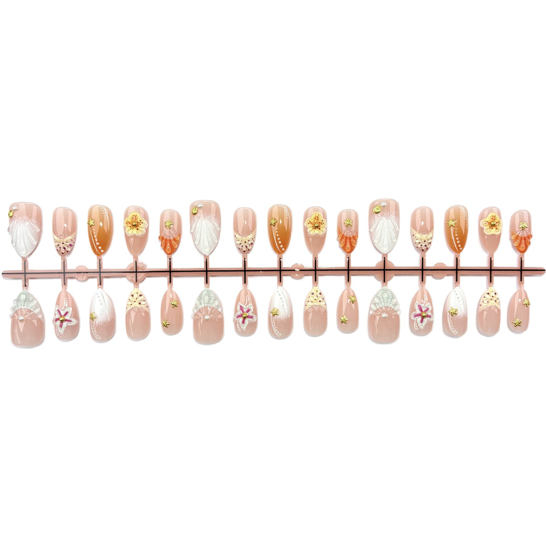 Artistic Floral Nail Art Press-On Collection