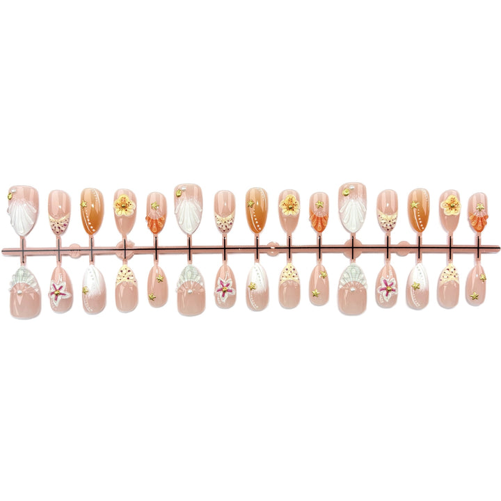 Artistic Floral Nail Art Press-On Collection