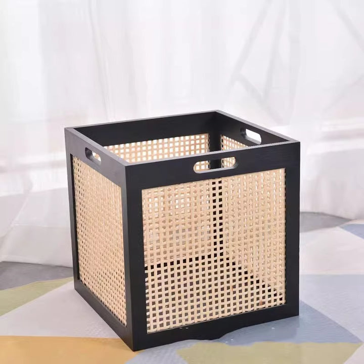 Rectangular Natural Wood Storage Basket Stornfield