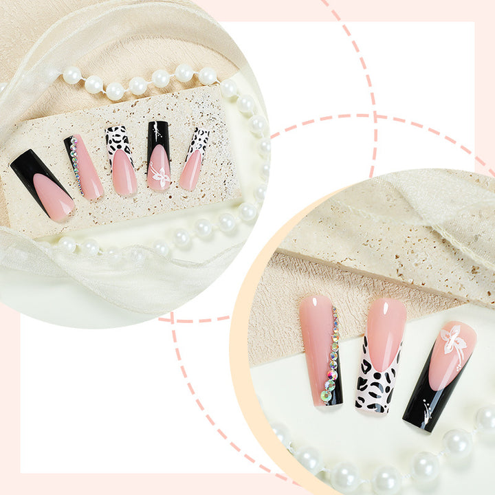 Artistic Press-On Nail Set with Creative Patterns Stornfield