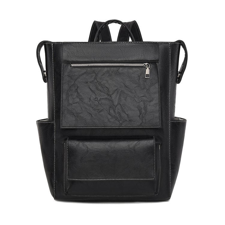 Multi-Pocket Genuine Leather Backpack Stornfield