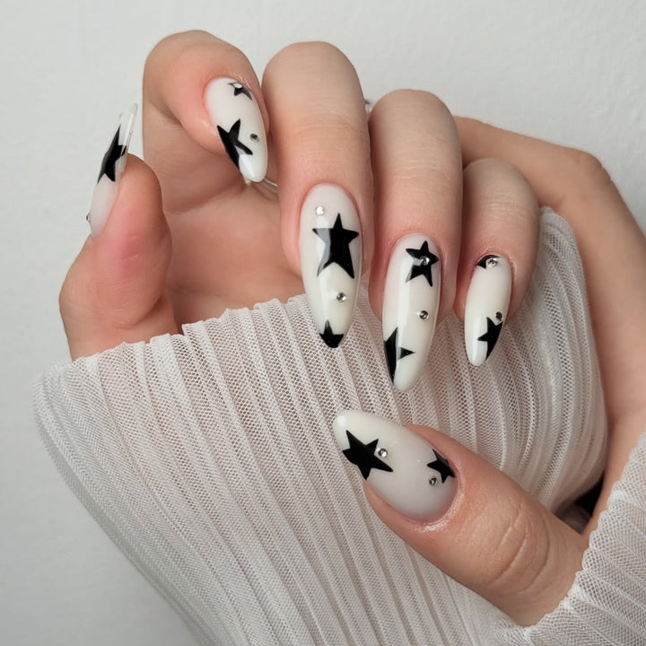 Star-Accent Stiletto Nail Art Extensions Stornfield