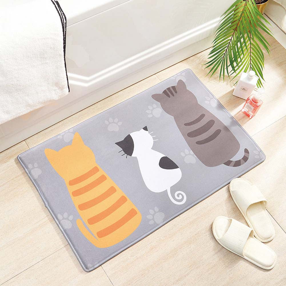 Playful Animal Design Bath Mat