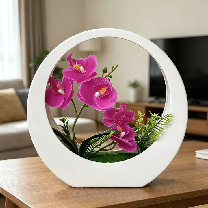 Artificial Orchid Flower Display for Home Decor