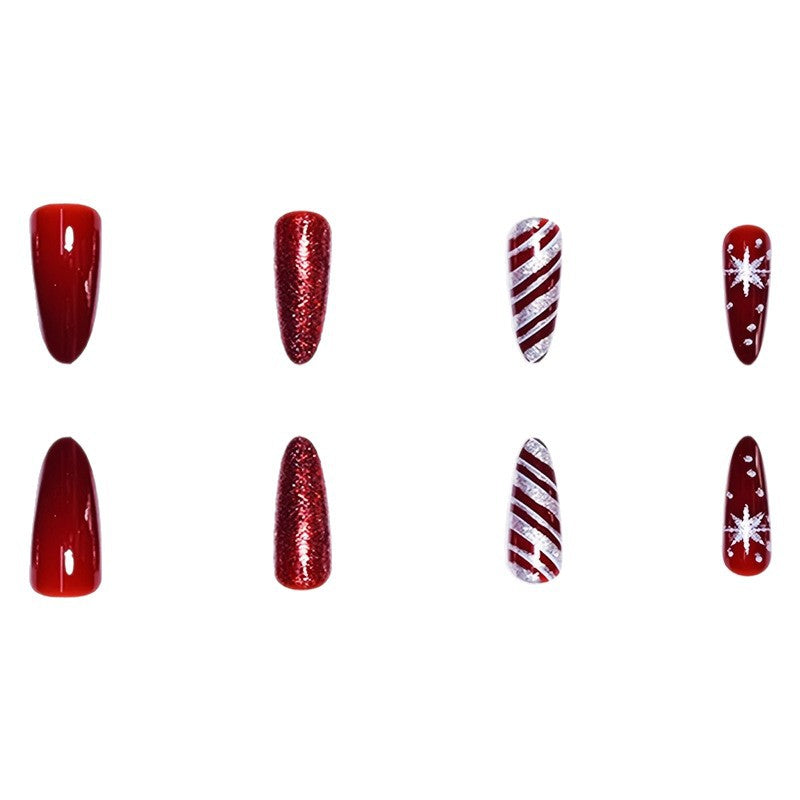 Festive Holiday Stiletto Nail Art Stornfield