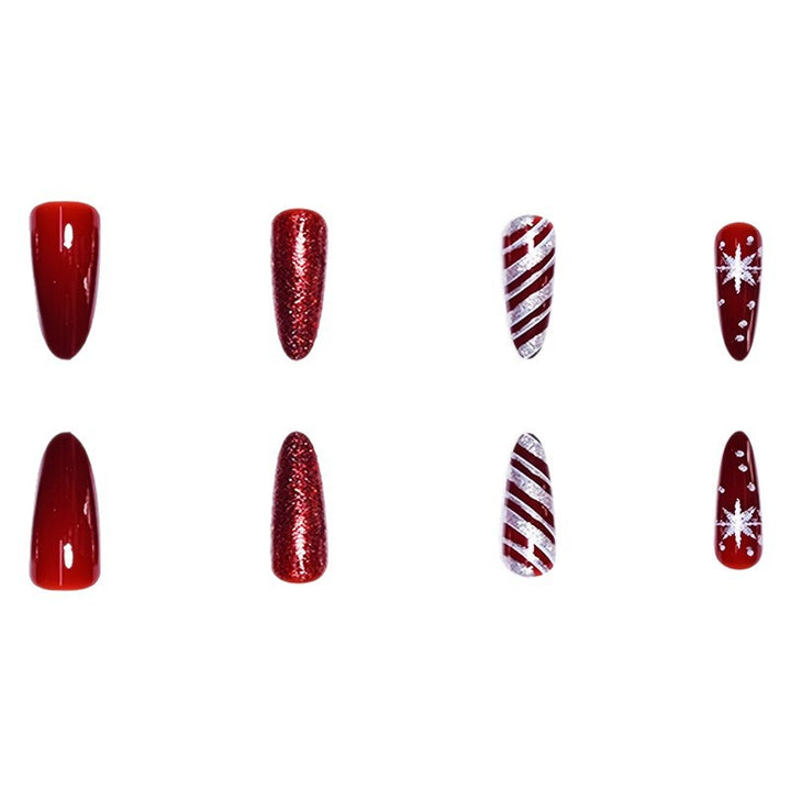 Festive Holiday Stiletto Nail Art Stornfield