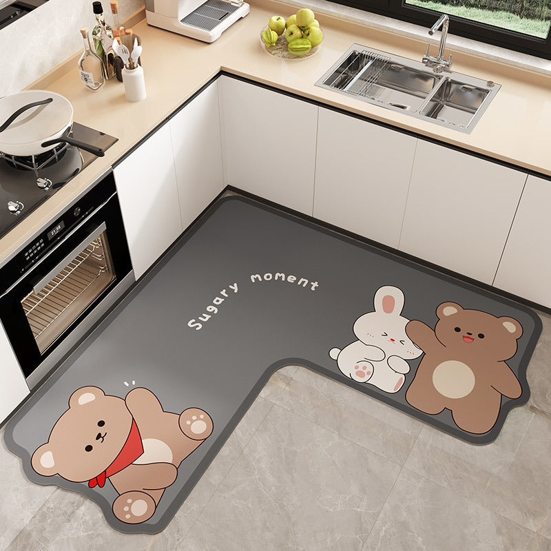 Cat-Shaped Decorative Kitchen Mat for Home