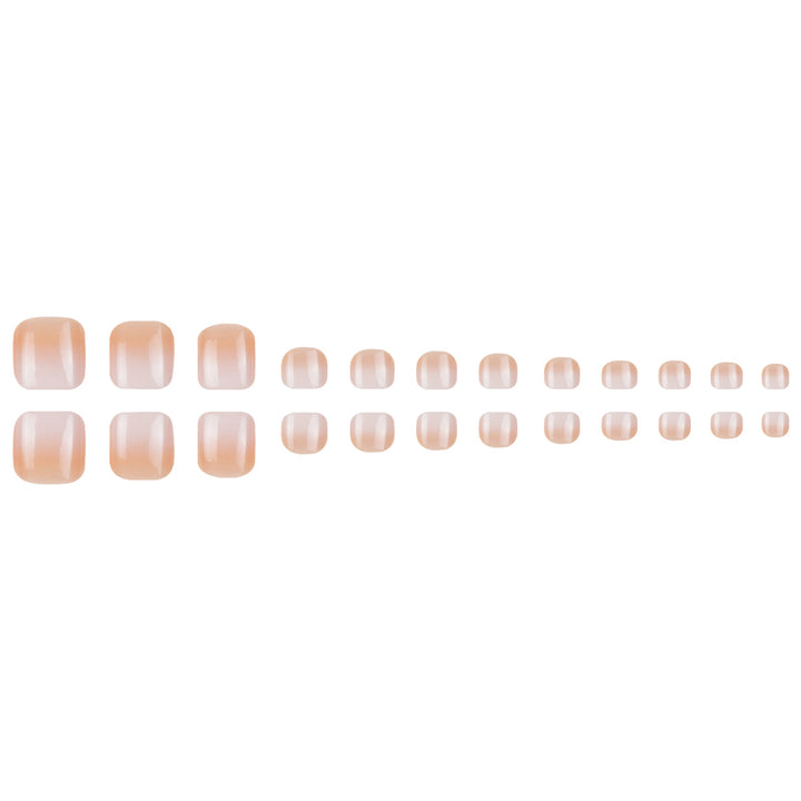 Elegant French Tip Press-On Toenails Stornfield