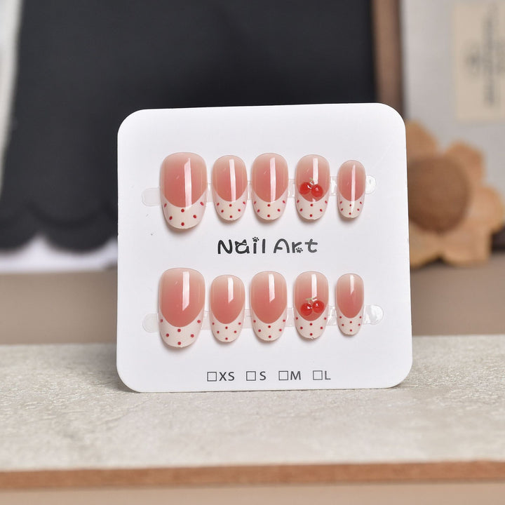 Decorative Press-On Nail Extensions with Floral Accents Stornfield