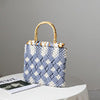 Stylish, Braided Handbag with Unique Checkered Pattern Stornfield