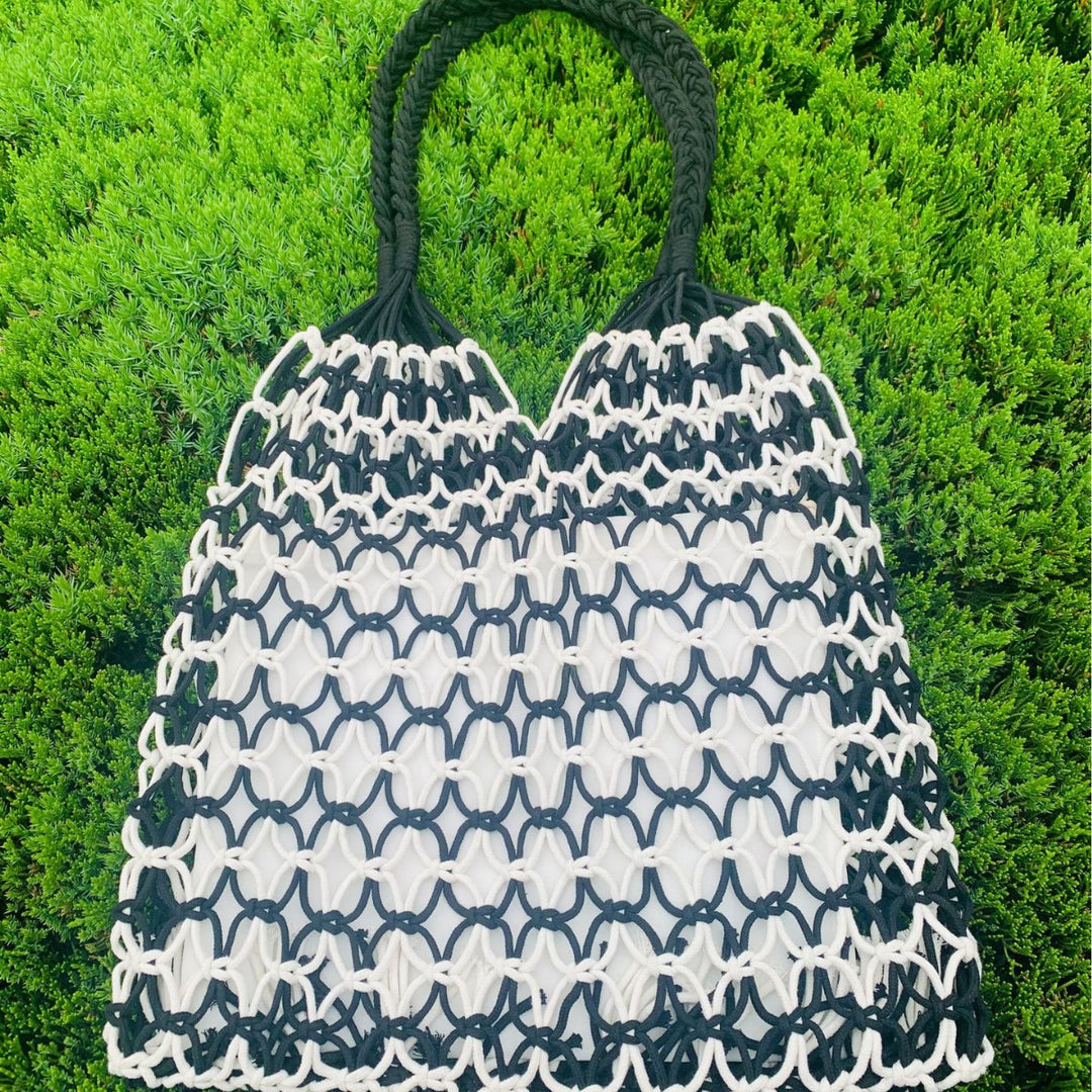 Handcrafted mesh tote bag made of tear-resistant material Stornfield