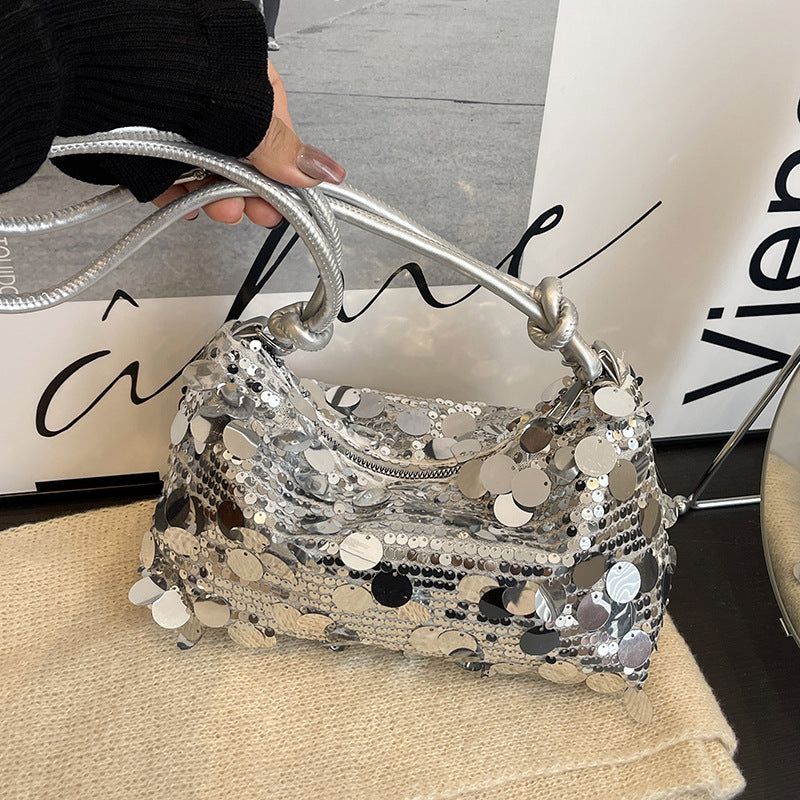 Sequin-Embellished Evening Handbag