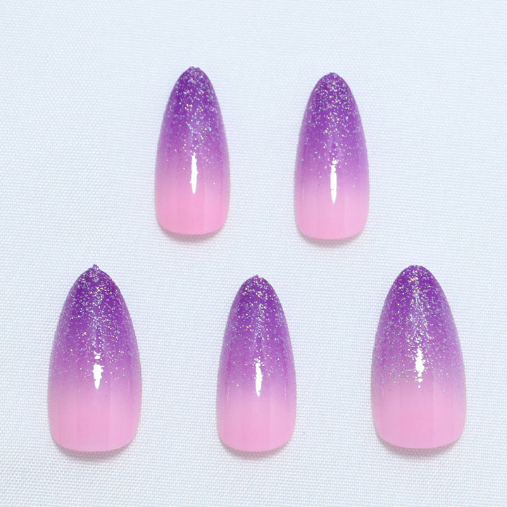 Gradient Glitter Ombre Press-On Nail Set Stornfield