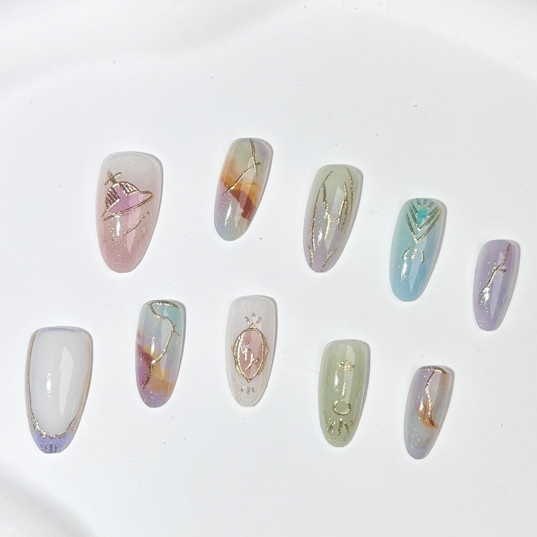 Decorative Press-On Nail Art Set 1790745304