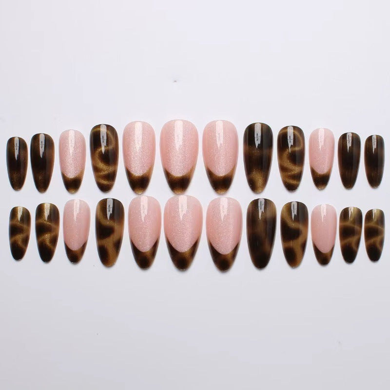 Artifical nails with elegant tortoiseshell tips Stornfield