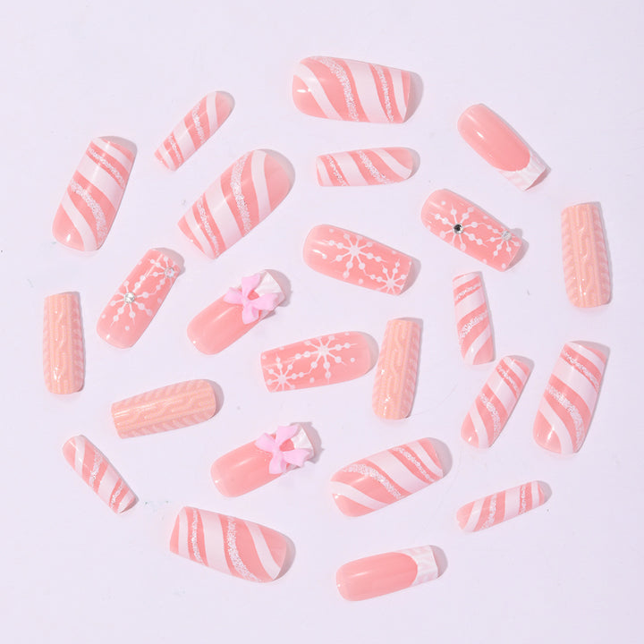 Artificial nail set with festive Christmas motifs Stornfield