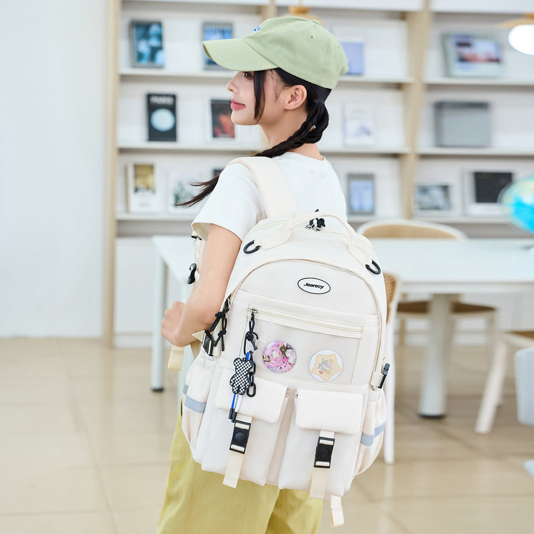 Versatile Cartoon-Embellished Casual Backpack Stornfield